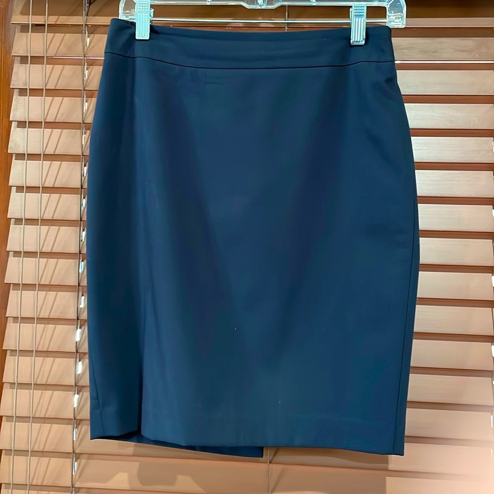 Ann Taylor navy blue work skirt